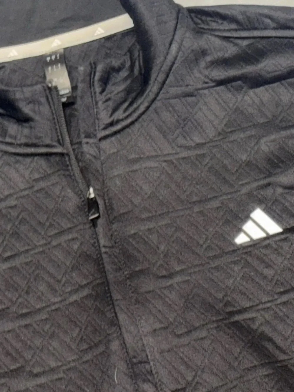 Adidas Golf Full Zip Quilted Logo Jacket Mens Size .L Black Light Weigh NWOT